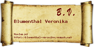 Blumenthal Veronika névjegykártya
